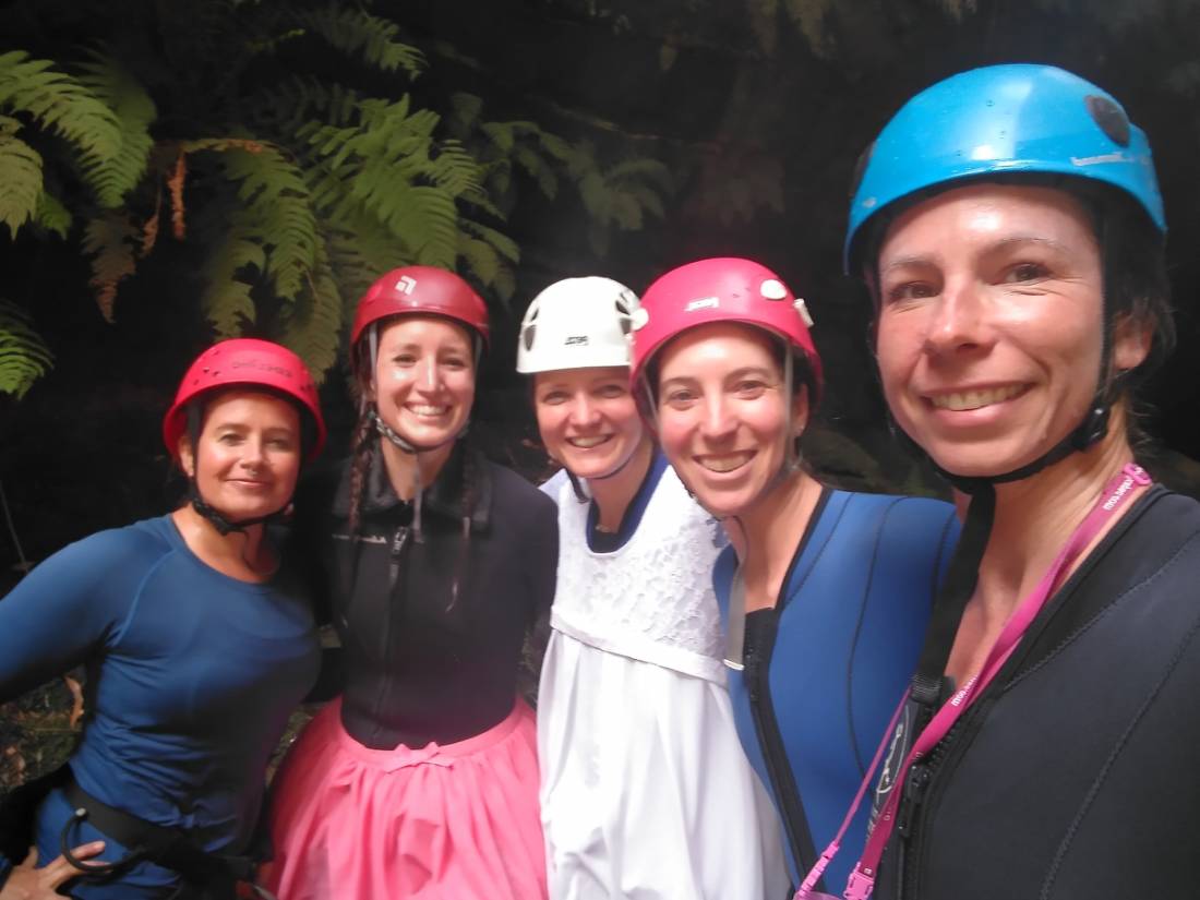 Hen's celebration in Empress Falls Canyon |  <i>Lauren Storaker</i>